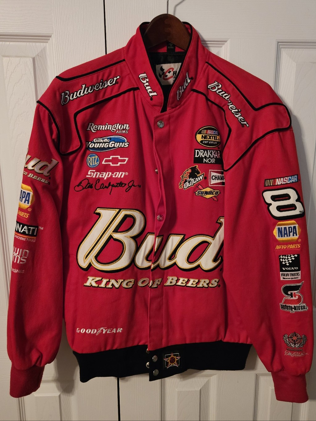 Budweiser Red Logo Racing Men's Bomber Jacket